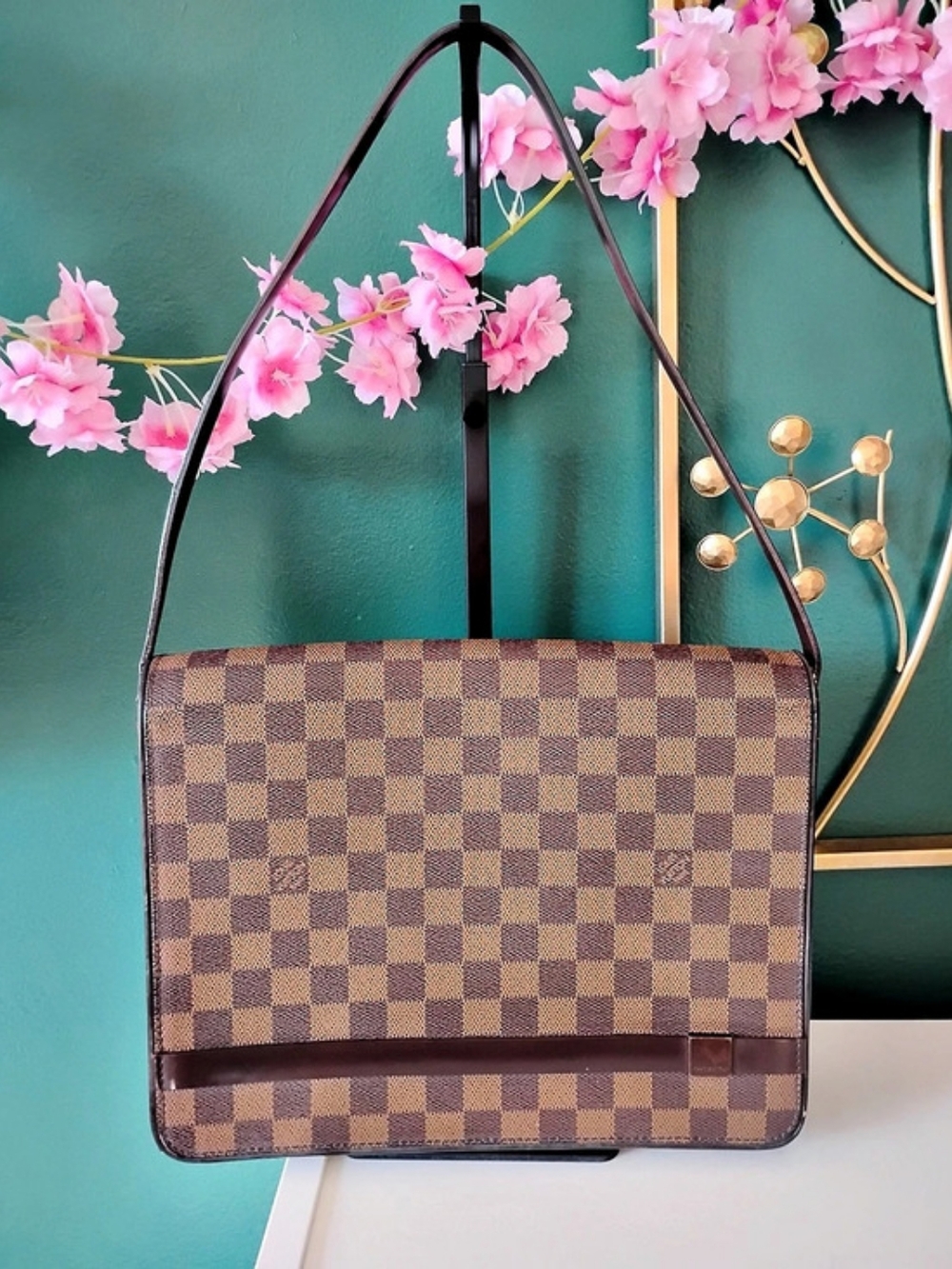 Vintage Louis Vuitton Damier Ebene Tribeca Carré Shoulder Bag
